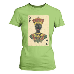 African Queen Card Black Pride T Shirt For Women TS09 Lime Print Your Wear