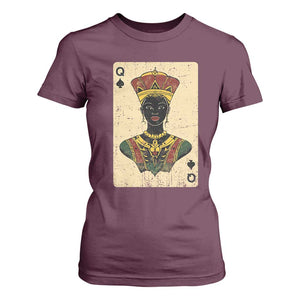 African Queen Card Black Pride T Shirt For Women TS09 Maroon Print Your Wear