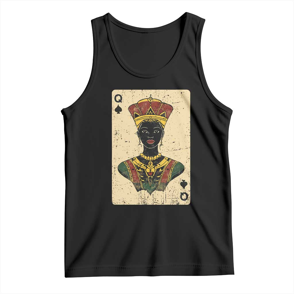 African Queen Card Black Pride Tank Top TS09 Black Print Your Wear