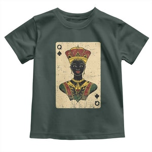 African Queen Card Black Pride Toddler T Shirt TS09 Dark Forest Green Print Your Wear