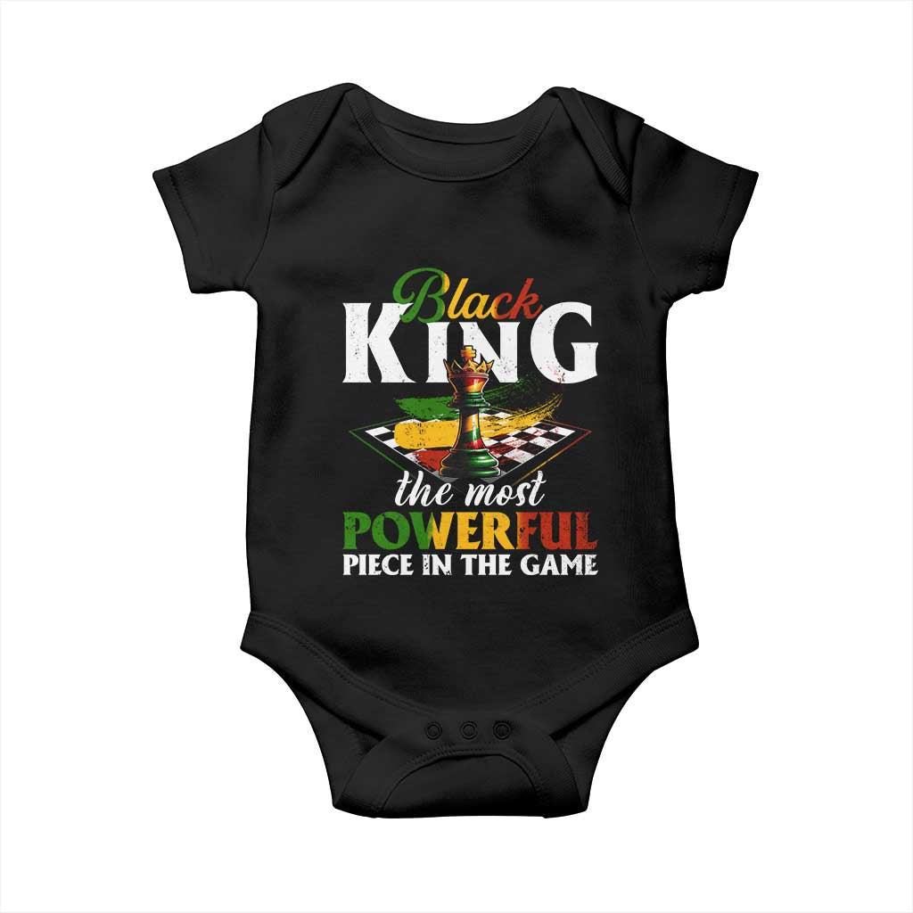 Black Pride Baby Onesie Black King The Most Powerful Piece In The Game TS09 Black Print Your Wear