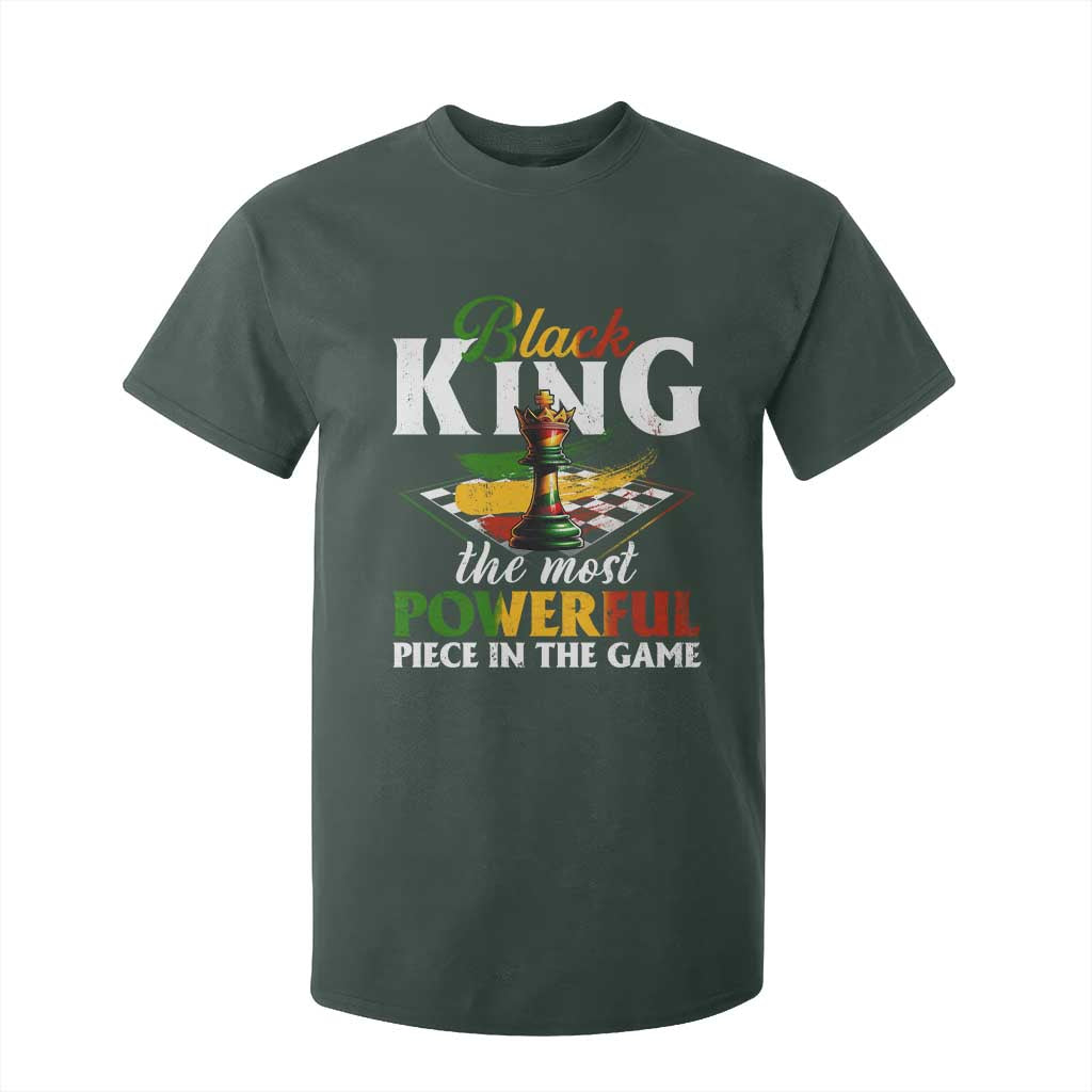 Black Pride T Shirt For Kid Black King The Most Powerful Piece In The Game TS09 Dark Forest Green Print Your Wear