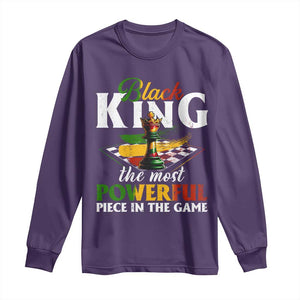 Black Pride Long Sleeve Shirt Black King The Most Powerful Piece In The Game TS09 Purple Print Your Wear