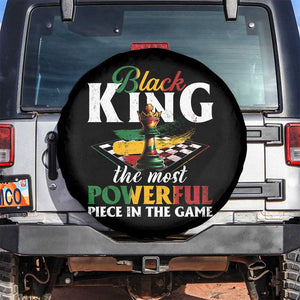 Black Pride Spare Tire Cover Black King The Most Powerful Piece In The Game TS09 No hole Black Print Your Wear