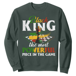 Black Pride Sweatshirt Black King The Most Powerful Piece In The Game TS09 Dark Forest Green Print Your Wear