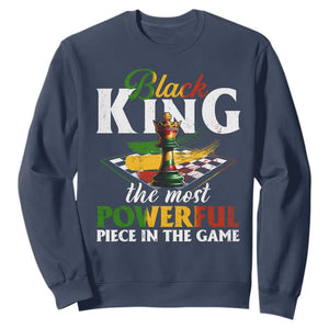 Black Pride Sweatshirt Black King The Most Powerful Piece In The Game TS09 Navy Print Your Wear