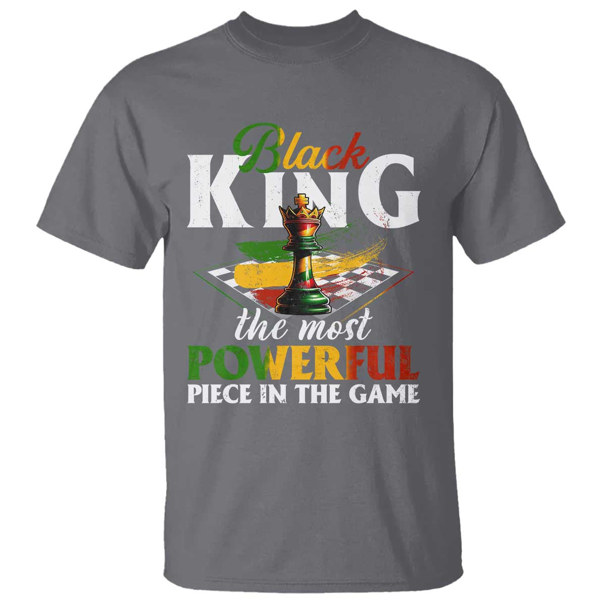 Black Pride T Shirt Black King The Most Powerful Piece In The Game TS09 Charcoal Print Your Wear