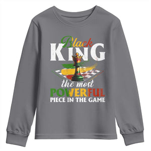 Black Pride Youth Sweatshirt Black King The Most Powerful Piece In The Game TS09 Charcoal Print Your Wear