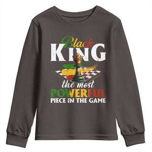 Black Pride Youth Sweatshirt Black King The Most Powerful Piece In The Game TS09 Dark Chocolate Print Your Wear