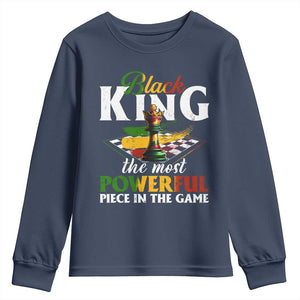 Black Pride Youth Sweatshirt Black King The Most Powerful Piece In The Game TS09 Navy Print Your Wear