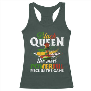 Black Pride Racerback Tank Top Black Queen The Most Powerful Piece In The Game TS09 Dark Forest Green Print Your Wear