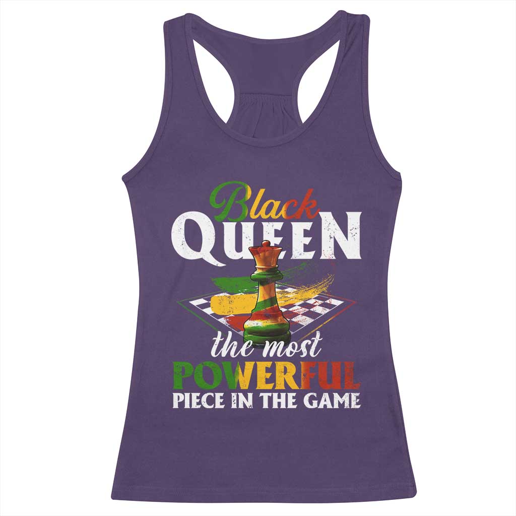 Black Pride Racerback Tank Top Black Queen The Most Powerful Piece In The Game TS09 Purple Print Your Wear