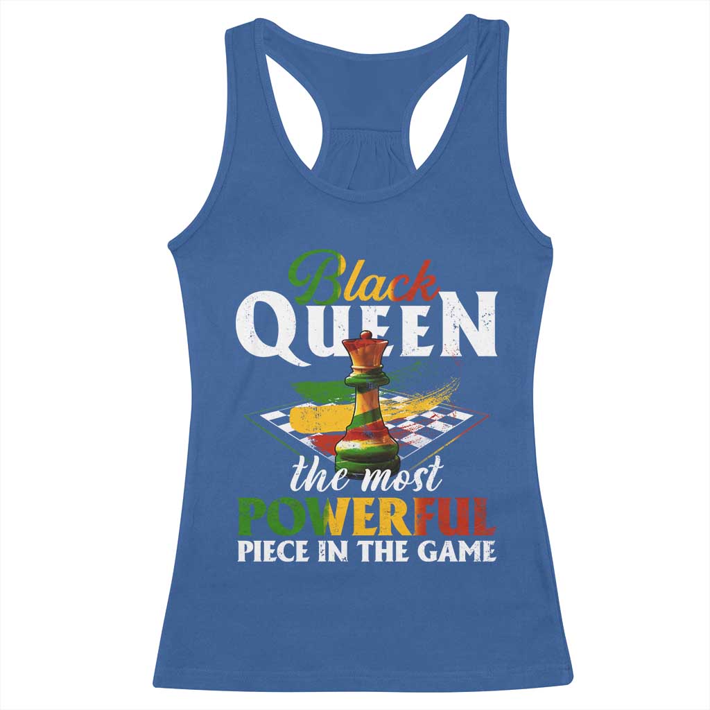 Black Pride Racerback Tank Top Black Queen The Most Powerful Piece In The Game TS09 Royal Blue Print Your Wear