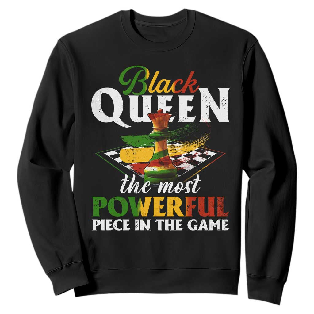 Black Pride Sweatshirt Black Queen The Most Powerful Piece In The Game TS09 Black Print Your Wear