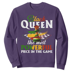 Black Pride Sweatshirt Black Queen The Most Powerful Piece In The Game TS09 Purple Print Your Wear