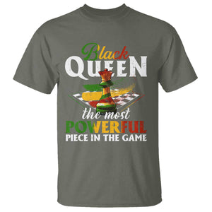 Black Pride T Shirt Black Queen The Most Powerful Piece In The Game TS09 Military Green Print Your Wear