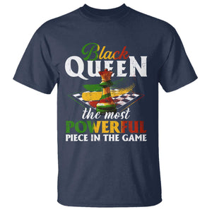 Black Pride T Shirt Black Queen The Most Powerful Piece In The Game TS09 Navy Print Your Wear