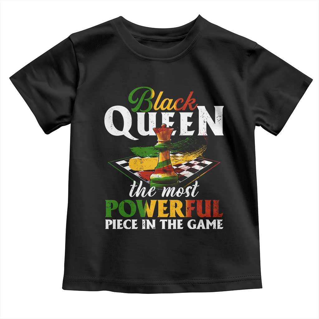 Black Pride Toddler T Shirt Black Queen The Most Powerful Piece In The Game TS09 Black Print Your Wear