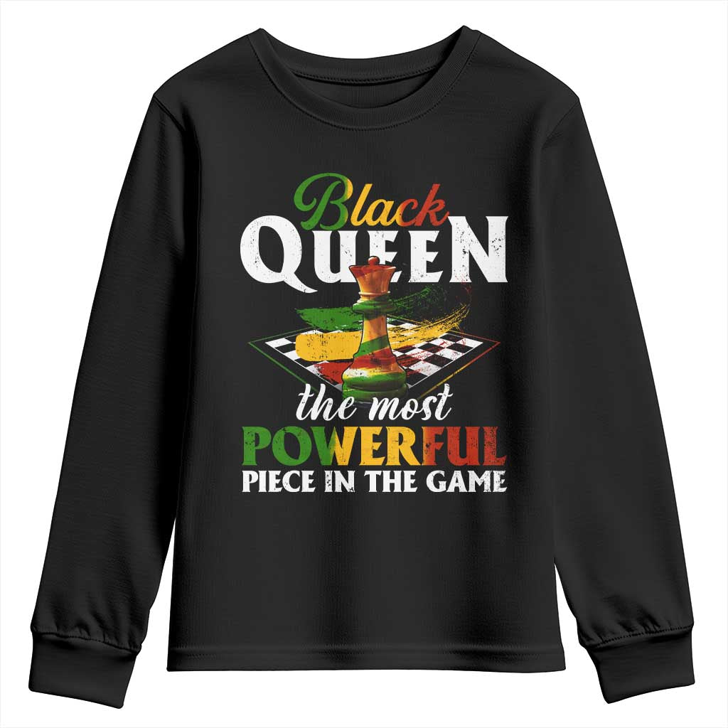 Black Pride Youth Sweatshirt Black Queen The Most Powerful Piece In The Game TS09 Black Print Your Wear