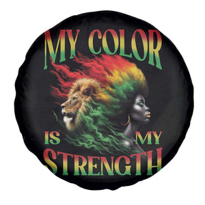 Black Pride Spare Tire Cover My Color Is My Strength African American Women Lion TS09 Print Your Wear