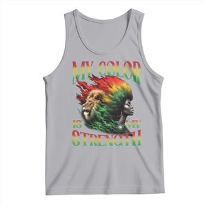 Black Pride Tank Top My Color Is My Strength African American Women Lion TS09 Athletic Heather Print Your Wear