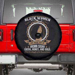 Black Women Pride Spare Tire Cover Made Out Of Brown Sugar Cocoa Honey And Gold Retro TS09 Black Print Your Wear