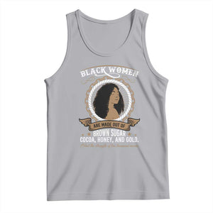 Black Women Pride Tank Top Made Out Of Brown Sugar Cocoa Honey And Gold Retro TS09 Athletic Heather Print Your Wear