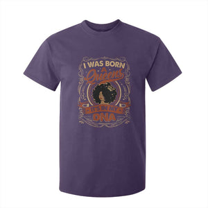 Black Women Pride T Shirt For Kid I Was Born A Queen It's In My DNA TS09 Purple Print Your Wear