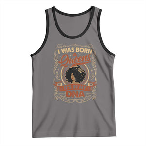 Black Women Pride Tank Top I Was Born A Queen It's In My DNA TS09 Deep Heather Black Print Your Wear