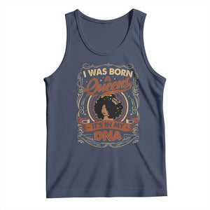 Black Women Pride Tank Top I Was Born A Queen It's In My DNA TS09 Navy Print Your Wear