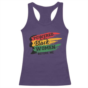 Powered By The Black Women Before Me Racerback Tank Top TS09 Purple Print Your Wear