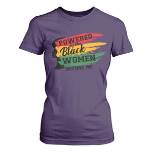 Powered By The Black Women Before Me T Shirt For Women TS09 Purple Print Your Wear