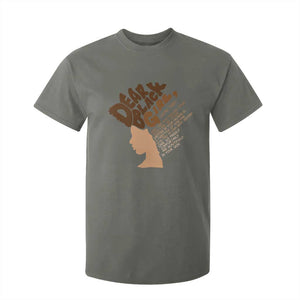 Dear Black Girl Black Women Pride T Shirt For Kid TS09 Military Green Print Your Wear