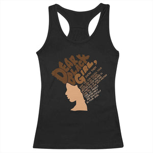 Dear Black Girl Black Women Pride Racerback Tank Top TS09 Black Print Your Wear