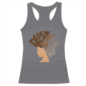 Dear Black Girl Black Women Pride Racerback Tank Top TS09 Charcoal Print Your Wear