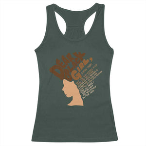 Dear Black Girl Black Women Pride Racerback Tank Top TS09 Dark Forest Green Print Your Wear