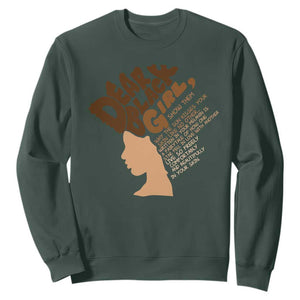 Dear Black Girl Black Women Pride Sweatshirt TS09 Dark Forest Green Print Your Wear