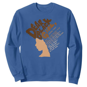 Dear Black Girl Black Women Pride Sweatshirt TS09 Royal Blue Print Your Wear