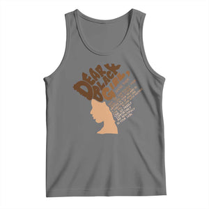 Dear Black Girl Black Women Pride Tank Top TS09 Black Heather Print Your Wear