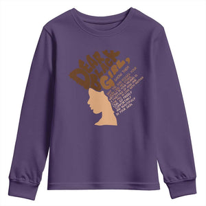 Dear Black Girl Black Women Pride Youth Sweatshirt TS09 Purple Print Your Wear