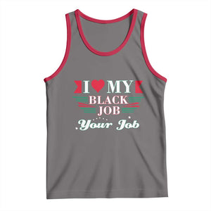 Personalized Black Jobs Tank Top Custom Job I Love My Black Job TS09 Deep Heather Red Print Your Wear