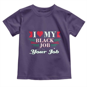 Personalized Black Jobs Toddler T Shirt Custom Job I Love My Black Job TS09 Purple Print Your Wear