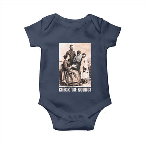 Black History Baby Onesie Check the Source African American TS09 Navy Print Your Wear