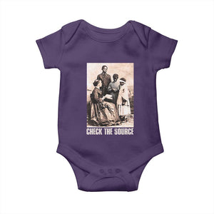 Black History Baby Onesie Check the Source African American TS09 Purple Print Your Wear