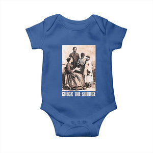 Black History Baby Onesie Check the Source African American TS09 Royal Blue Print Your Wear