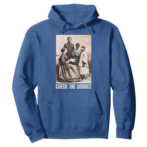 Black History Hoodie Check the Source African American TS09 Royal Blue Print Your Wear