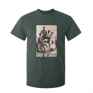 Black History T Shirt For Kid Check the Source African American TS09 Dark Forest Green Print Your Wear