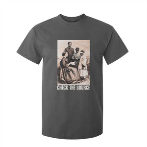 Black History T Shirt For Kid Check the Source African American TS09 Dark Heather Print Your Wear