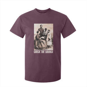 Black History T Shirt For Kid Check the Source African American TS09 Maroon Print Your Wear