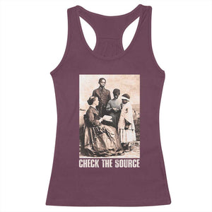 Black History Racerback Tank Top Check the Source African American TS09 Maroon Print Your Wear